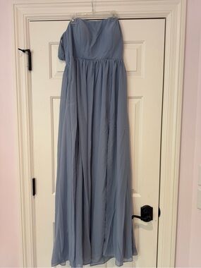 Birdie Grey Dusty Blue Chiffon L